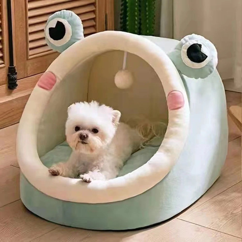 Luxury Cozy Cat Bed for Pets - Soft Washable Lounger and Tent for Kittens and Small Dogs