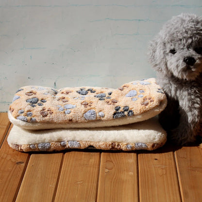 Thickened Fleece Dog and Cat Bed Mat - Washable Cushion Rug for Home Comfort