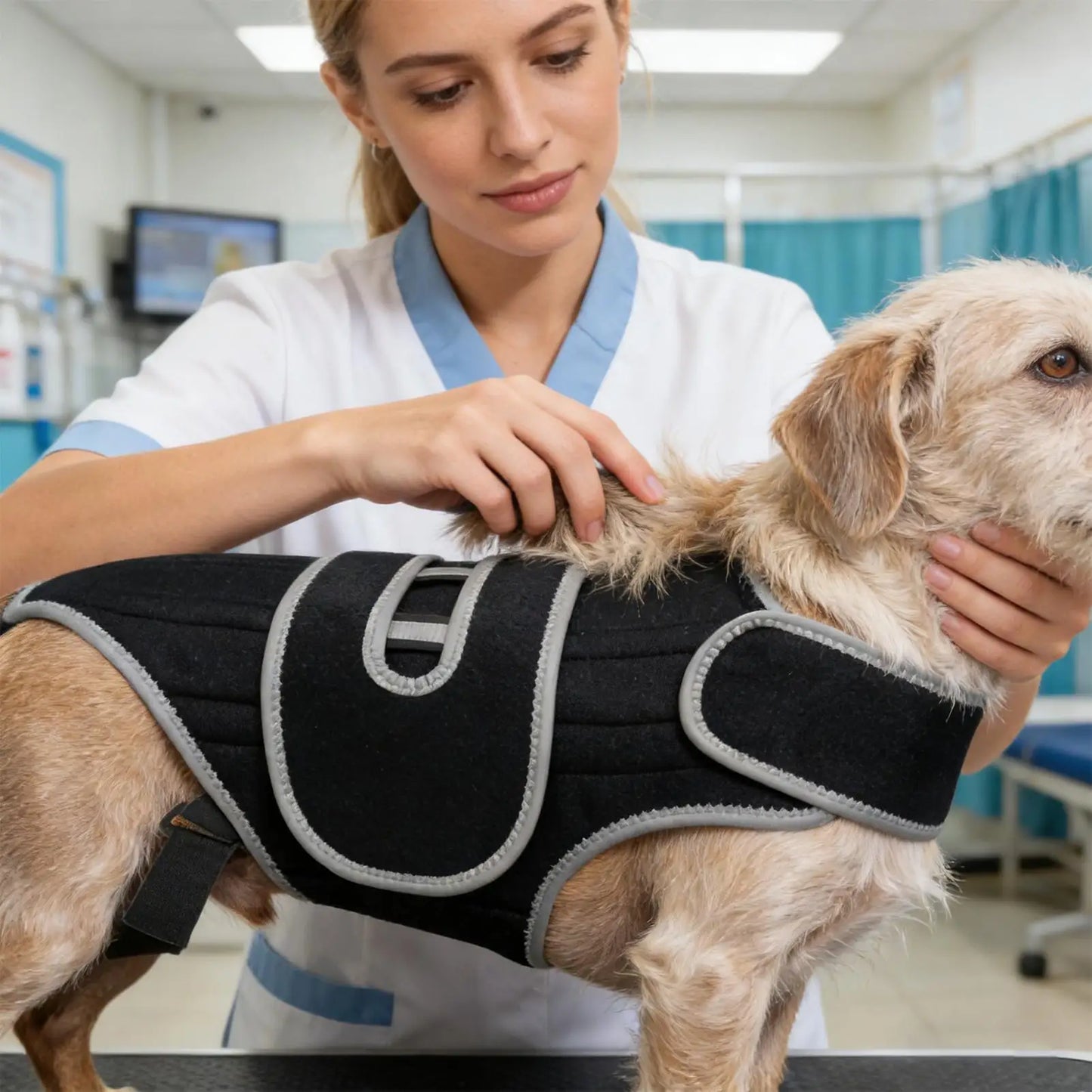 Adjustable Dog Back Brace for Spinal Stability - Small Support Harness for Walking, Jogging, and Travel