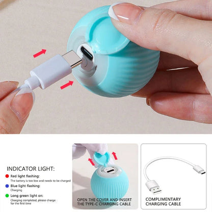 Smart Interactive Cat Toy - Automatic Rolling Ball for Indoor Play