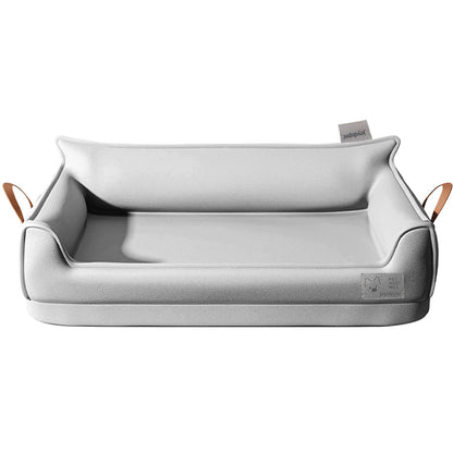 Premium Leather Soft Plush Donut Dog Bed - Cozy Rectangular Mat for Small to Extra Extra Large Dogs