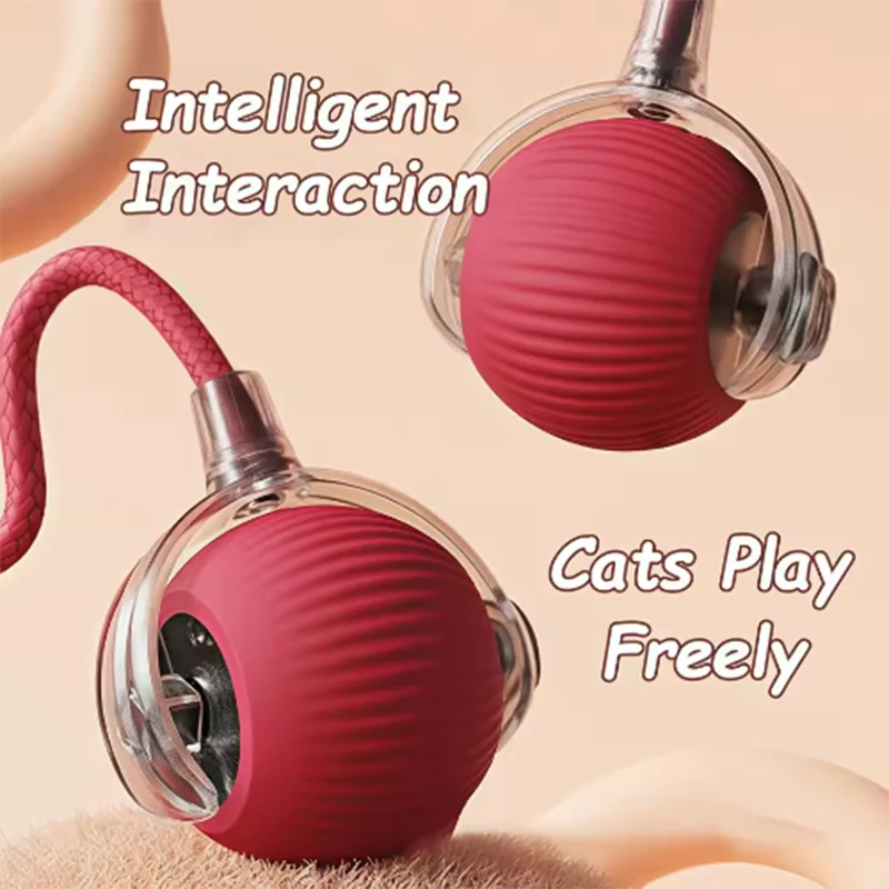 Intelligent Interactive Cat Ball - Durable, Easy-to-Clean Toy with Obstacle Avoidance for Pets