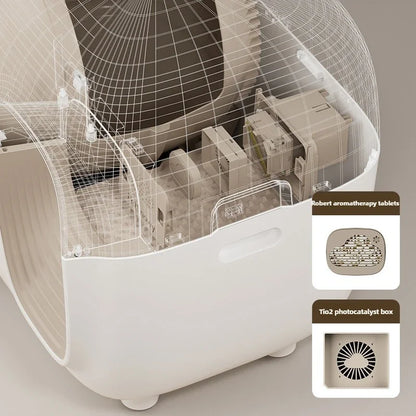 PetSnowy Premium Cat Litter Box Accessories: Garbage Bags, Aromatherapy Tablets, Feeder, and Desiccant Supplies for Effective Housebreaking