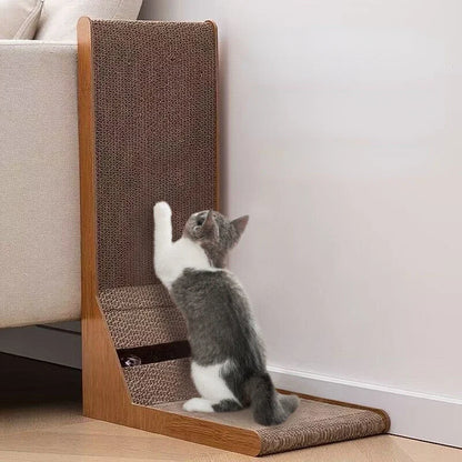 Detachable Wooden Cat Scratching Post - Stylish Scratcher for Claw Training and Furniture Protection