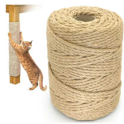 Sisal Cat Scratching Post - DIY Cat Scratcher with Rope for Furniture Protection