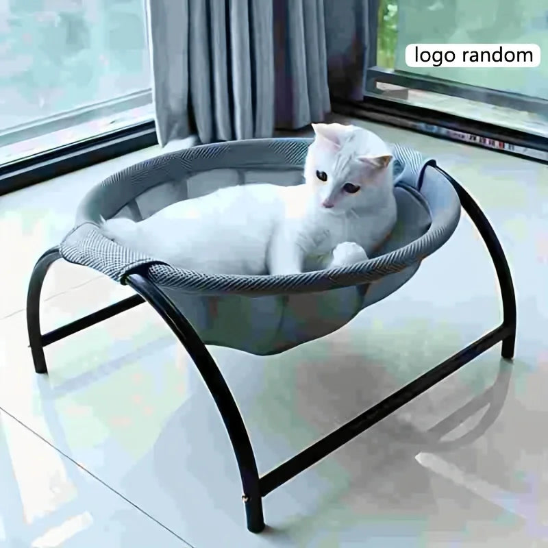 Premium Detachable Cat Bed with Superior Breathability and Easy Assembly for Indoor and Outdoor Use - Free-Standing Pet Hammock