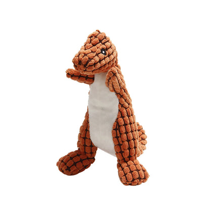Durable Plush Dinosaur Dog Chew Toys for Small, Medium, and Large Dogs