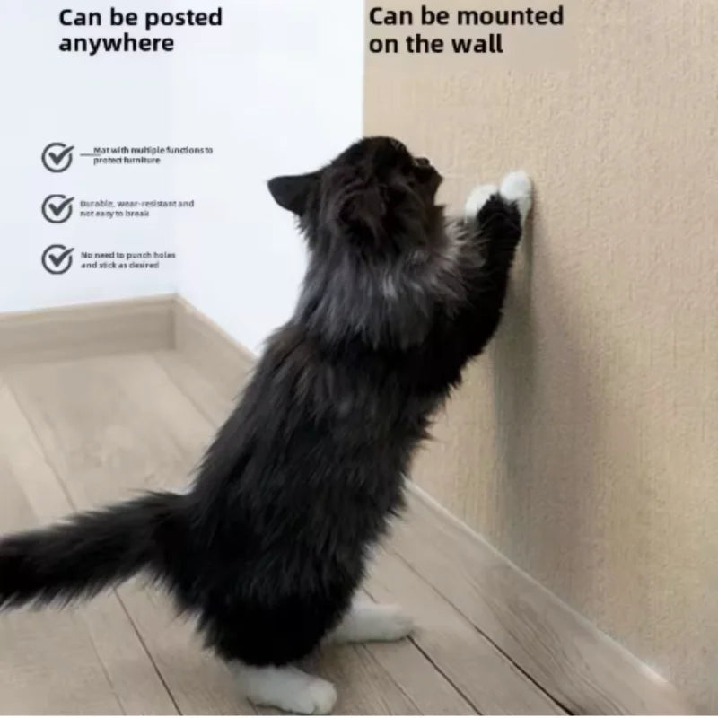DIY Self-Adhesive Cat Scratching Mat - Trimmable Carpet for Furniture Protection