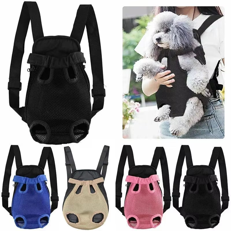 Camouflage Mesh Pet Dog Carrier Backpack - Breathable Outdoor Travel Bag for Small Dogs and Cats