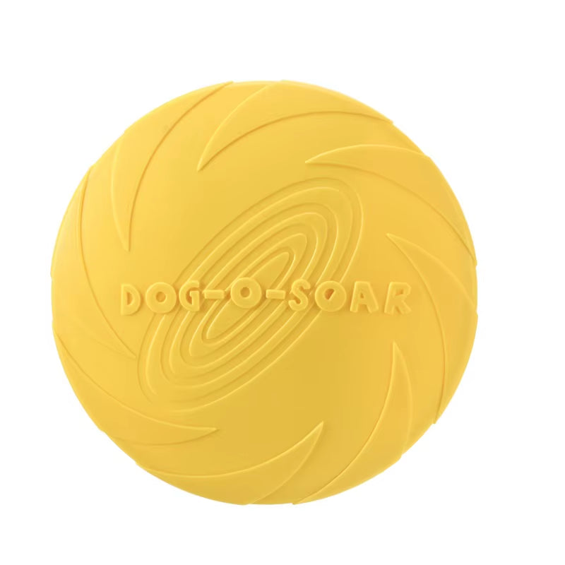 Silicone Interactive Flying Disc Toy for Dogs and Cats - Durable Chew-Resistant Training Aid