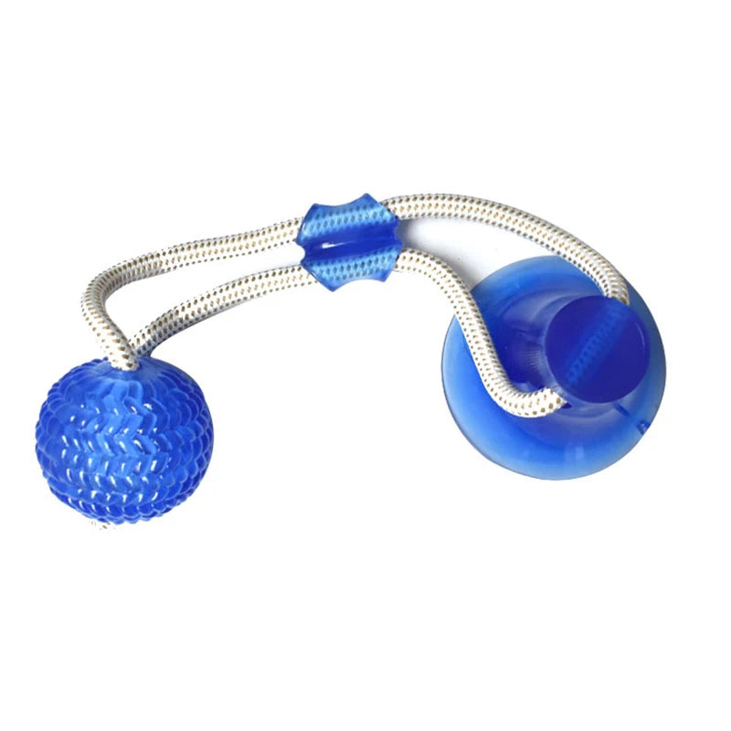 Interactive Suction Cup TPR Ball Dog Toys with Elastic Ropes for Dental Chewing and Cleaning