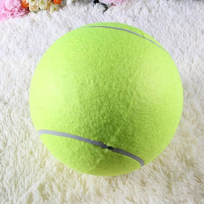 Giant Plush Dog Tennis Ball - 7/8/9.5 Inch Chewing Toy for Training and Playtime