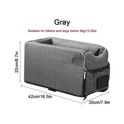 Portable Dog Car Seat Bed and Carrier for Small Dogs and Cats - Safe Travel Accessory
