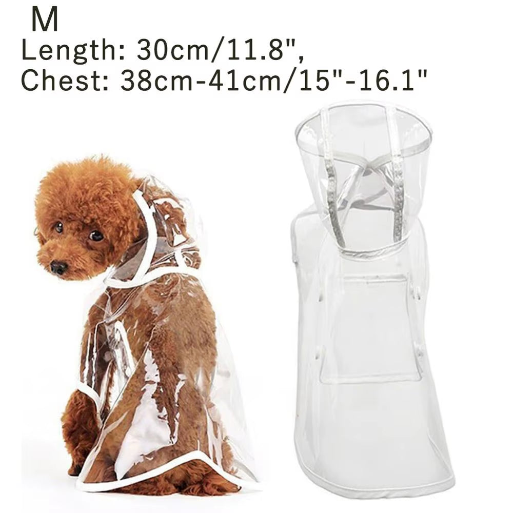 Dog Walking Waterproof Clear Cover with Built-In Leash for Rain, Sleet, and Snow - Pet Umbrella