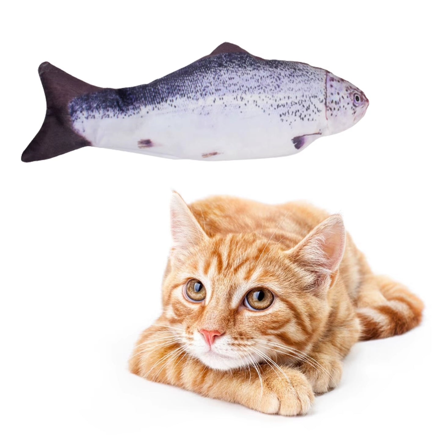 Interactive Electric Floppy Fish Cat Toy with USB Charger - Realistic Chew and Bite Toy for Cats and Dogs
