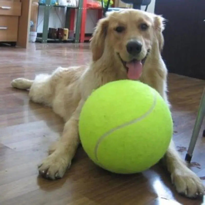 Giant Plush Dog Tennis Ball - 7/8/9.5 Inch Chewing Toy for Training and Playtime
