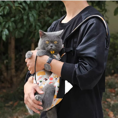 Portable Breathable Pet Travel Tote Backpack for Cats and Dogs - Shoulder Carry Outdoor Travel Set