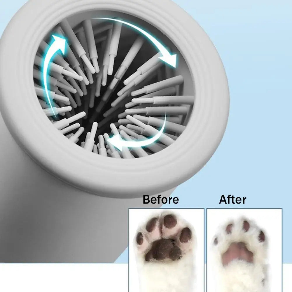 Automatic Portable Dog Paw Washer and Electric Massager for Small to Medium Pets - USB Rechargeable Device