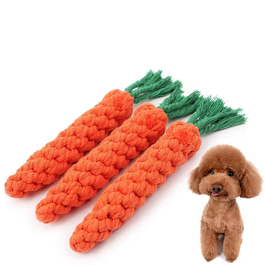 Durable Cartoon Animal Dog Chew Toys - Bite-Resistant Cotton Rope for Puppy Molar Cleaning