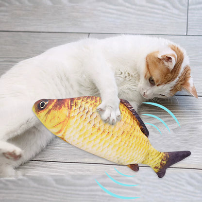 Interactive Electric Floppy Fish Cat Toy with USB Charger - Realistic Chew and Bite Toy for Cats and Dogs