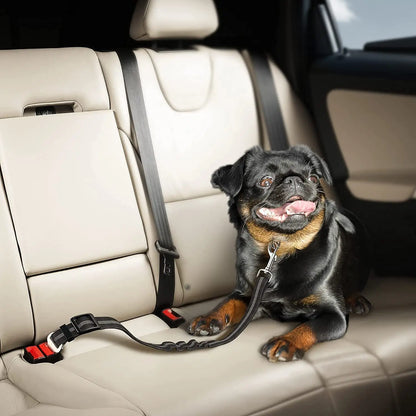 Adjustable Elastic Dog Car Seat Belt for Pet Safety During Travel