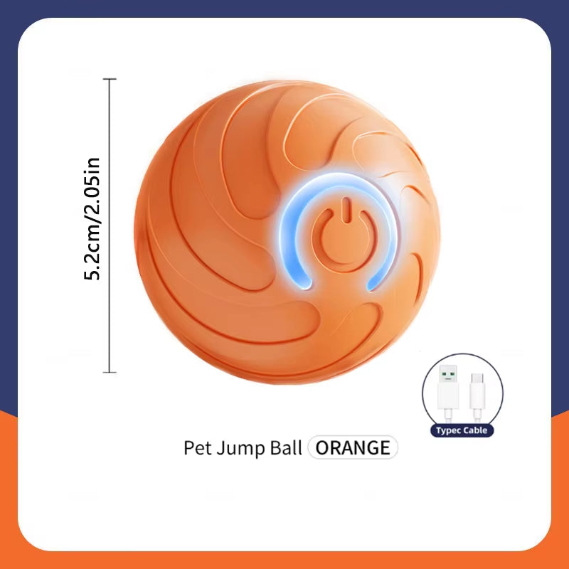 Interactive Electronic Dog Toy Ball - Automatic USB Rechargeable Moving and Bouncing Ball for Puppies and Cats - Ideal Birthday Gift