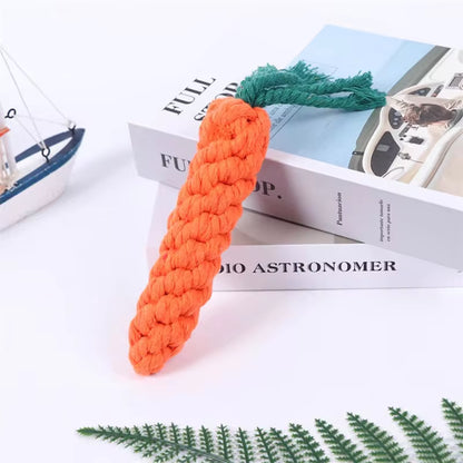 Durable Cartoon Animal Dog Chew Toys - Bite-Resistant Cotton Rope for Puppy Molar Cleaning