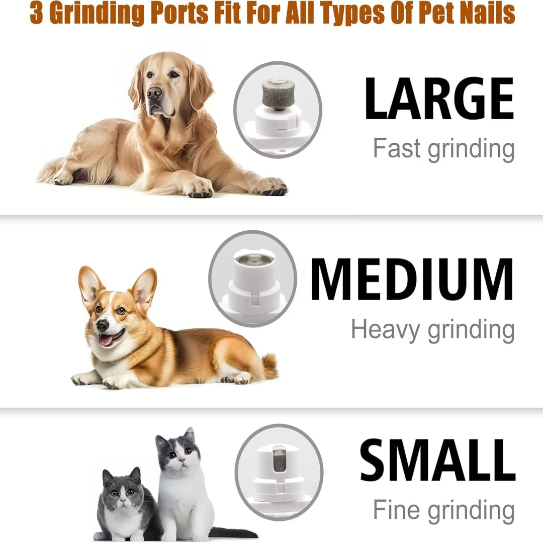 Professional Pet Nail Clippers and Quiet Grinder with Dual LED Lights for Dogs and Cats of All Sizes