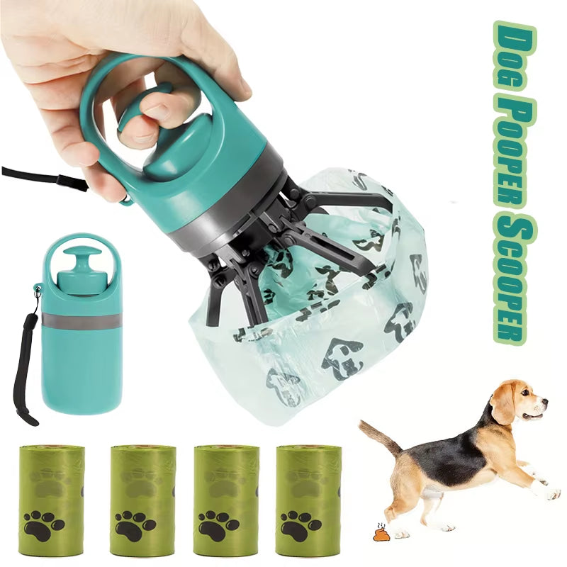 Portable Canine Waste Disposal System with Integrated Waste Bag and Hands-Free Operation