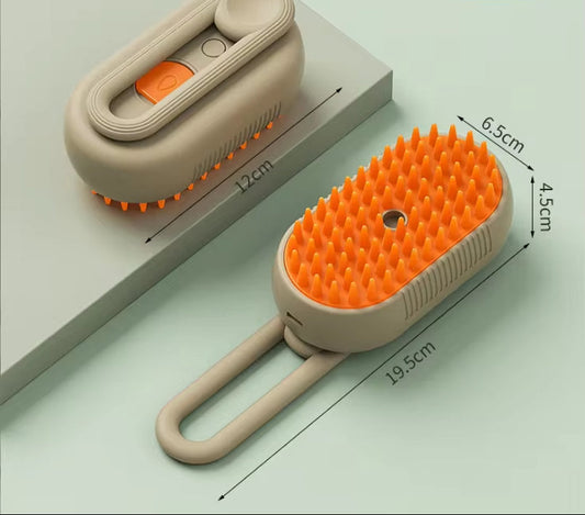 Electric Pet Grooming Comb with Spray Function for Cats and Dogs - One-Button Hair Removal and Massage Brush
