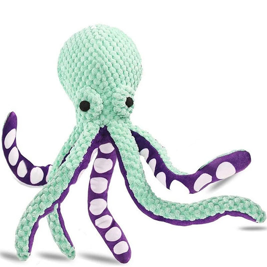Interactive Plush Octopus Toy for Dogs - Sound-Emitting, Durable Companion for Large and Small Breeds