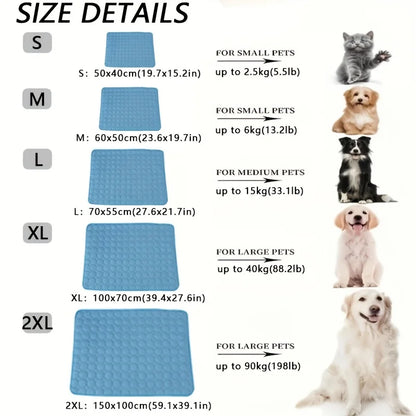 Extra Large Cooling Mat for Dogs and Cats - Durable Summer Pet Bed