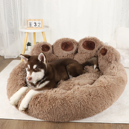 Premium Plush Dog Sofa Bed for Small to Medium Pets - Cozy Winter Kennel Mat for Dogs and Cats