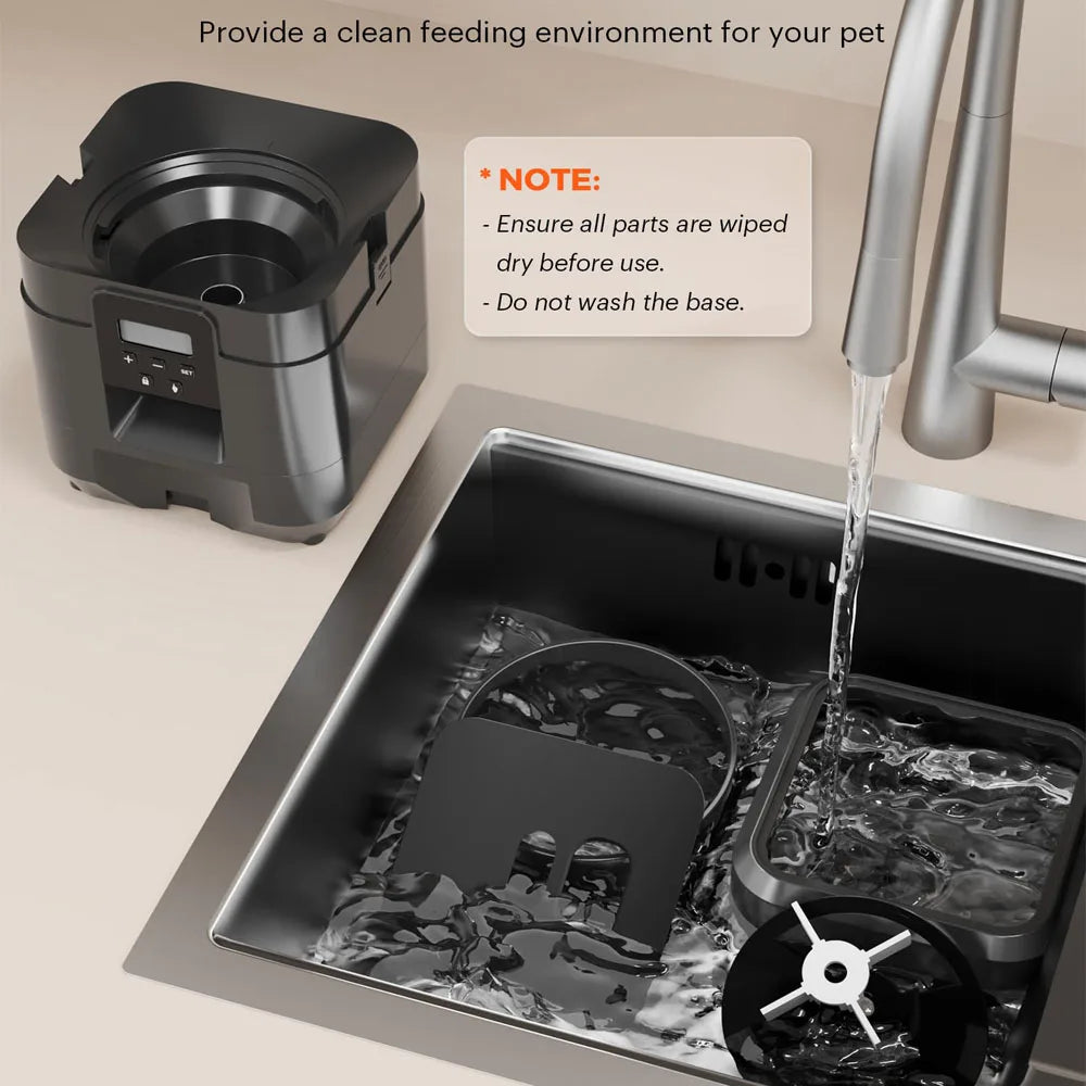 Automatic Smart Pet Feeder for Cats and Dogs - Timed and Quantitative Food Dispenser with Slow Feeding Function