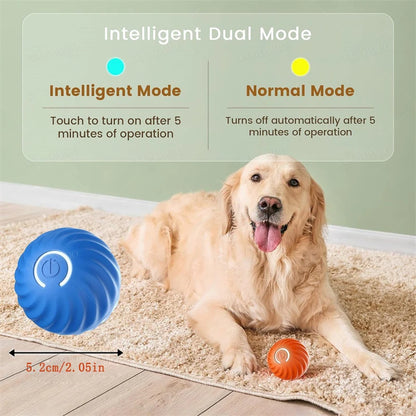Interactive Electronic Dog Toy Ball - Automatic USB Rechargeable Moving and Bouncing Ball for Puppies and Cats - Ideal Birthday Gift