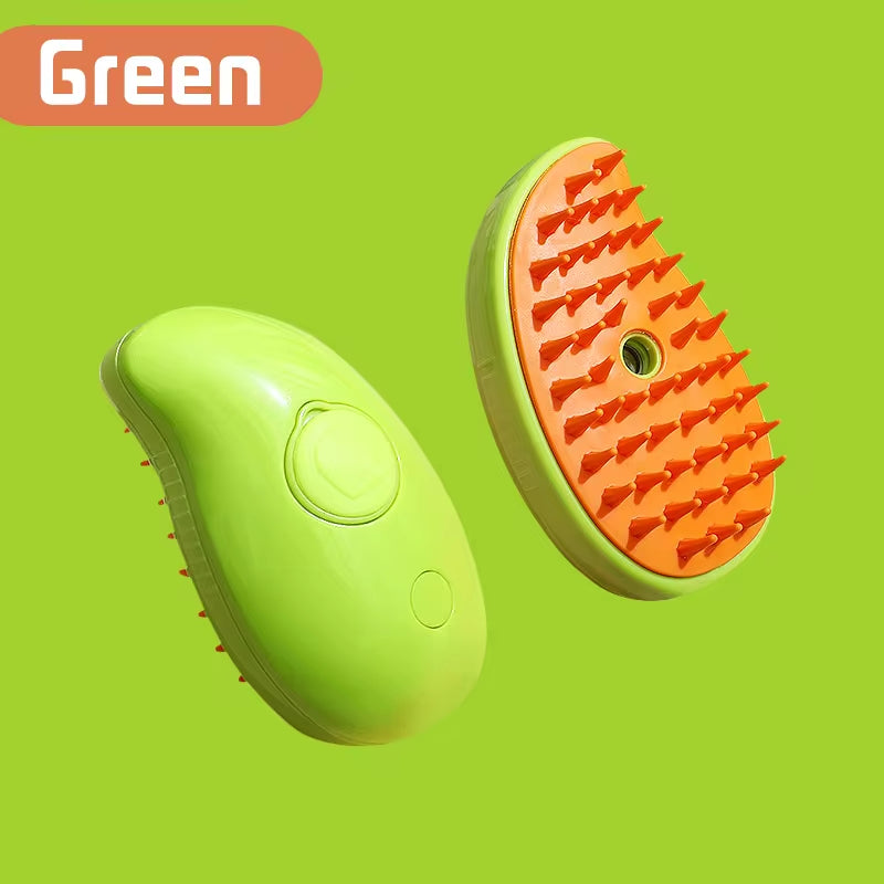 3-in-1 Electric Pet Grooming Brush with Steam Spray for Cats and Dogs - Hair Removal and Massage Comb