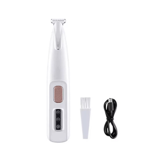 Professional Dog Paw Trimmer with LED Light - Fully Waterproof Pet Hair Clippers Featuring 18mm Wide Blade and LED Display for Grooming