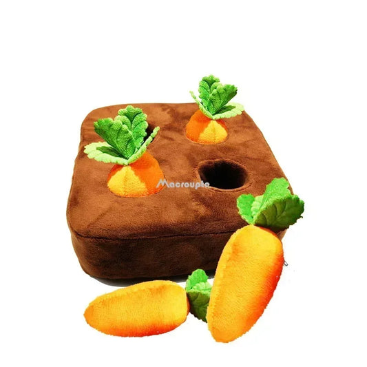 Snuffle Mat for Dogs - Interactive Plush Carrot and Radish Toy Field