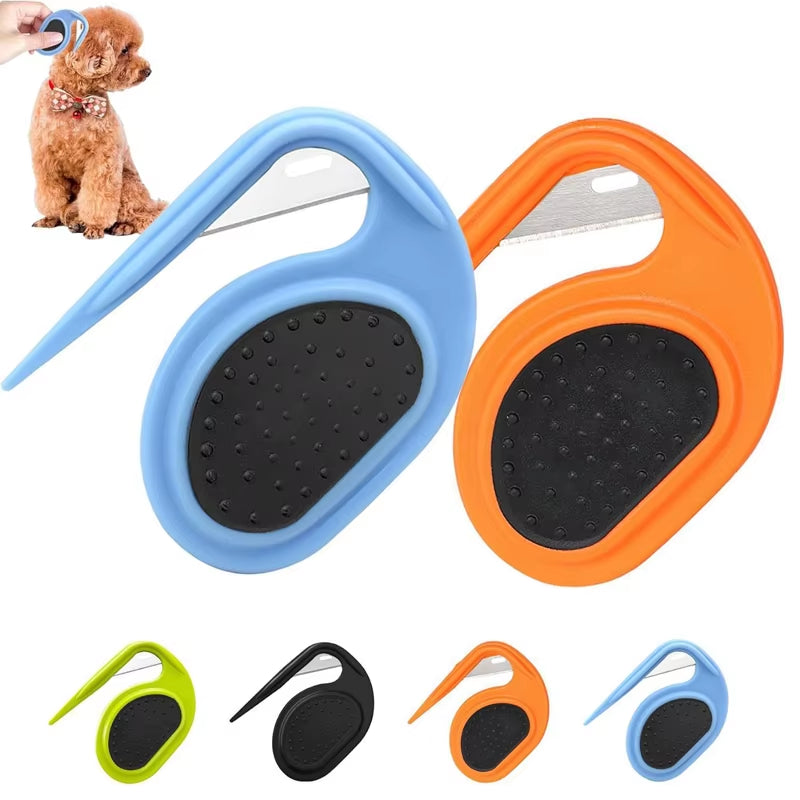 Professional Pet Grooming Comb for Dogs and Cats - Anti-Slip Stainless Steel Hair Remover Brush